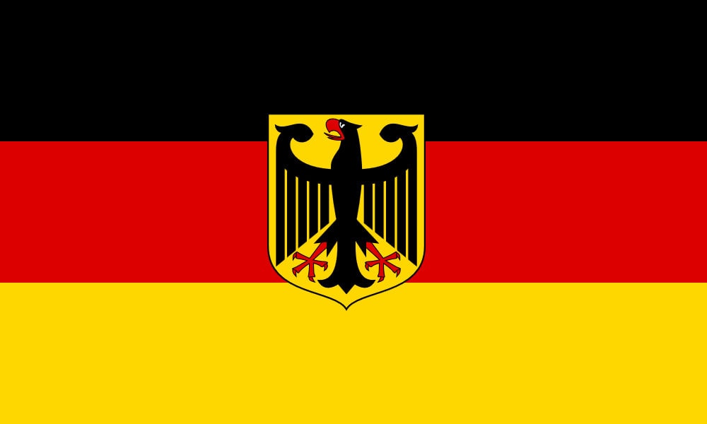 German Federal Flag with Coat of Arms